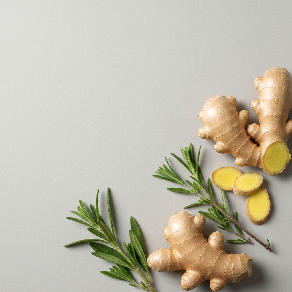 Frische Kräuter und Wurzeln